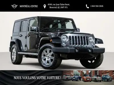Découvrez ce superbe Jeep Wrangler Unlimited 4WD 4dr Sahara d'occasion, offrant aucun accident rappo...