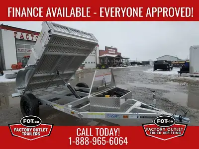 Welcome to Factory Outlet Trailers! NEW MARLON 5x8ft Aluminum Dump Trailer - 3,500 lb Torsion Axle -...