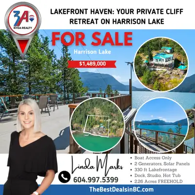 The spacious 3-bedroom home, spread over two levels, provides panoramic views of the lake and mounta...