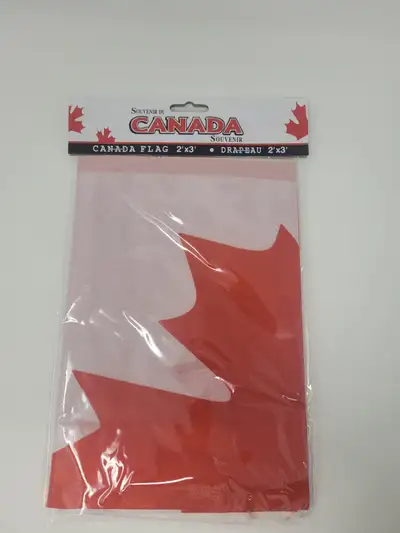 BRAND NEW CANADA FLAG WITH 2 METAL GROMMETS SIZE 2' X 3', View more