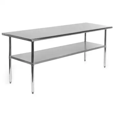 NEW STAINLESS STEEL TABLES 4 FT / 6 FT / 8 FT FOOD RESTAURANT MEAT NEW 48 ,72 AND 96 STAINLESS STEEL...