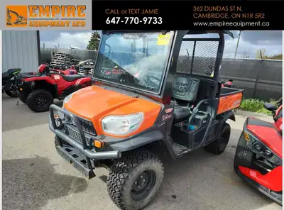 21.6HP KUBOTA D902 DIESEL ENGINE - 4X4 - GLASS WINDSHIELD - CANOPY - FRONT PUSH BAR - STEEL CARGO BO...