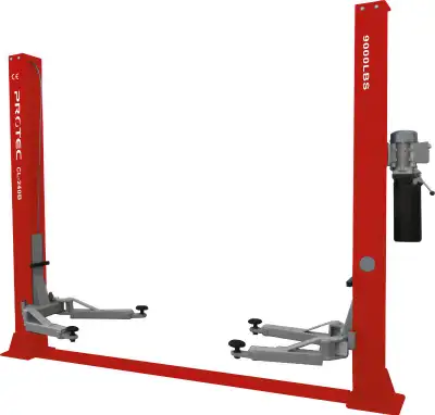 1. Protec CL-240B 9,000lbs baseplate two post hoist, Special $3495 (Ceiling required height 9'3", li...