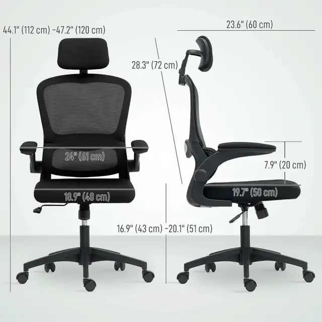*BNIB!* Mesh High Back Desk Chair with Rotatable Headres... LOT# in Chairs & Recliners in Markham / York Region - Image 3