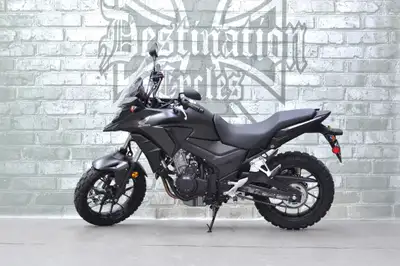 ONLY 5200 km on this totally stock, 2017 Honda CB500X! This is a one owner bike with no mods or chan...