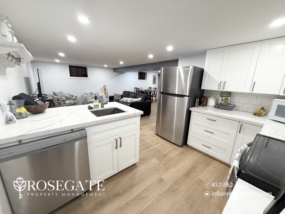 2-Bedroom Basement Apartment with In-Unit Laundry – Water & Gas 3