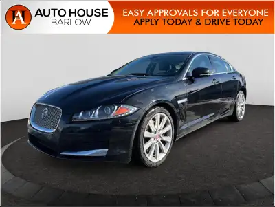 2014 JAGUAR XF WITH AWD AND 166717 KMS. WITH BACKUP CAMERA, SUNROOF, HEATED STEERING WHEEL, PUSH BUT...
