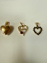 10K & 14K Gold Heart Pendants~Priced Individually Hamilton Ontario Preview