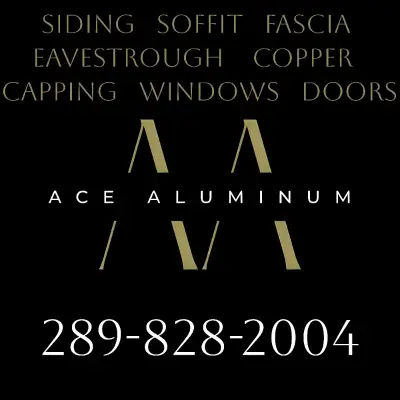ACE ALUMINUM Looking for eavestrough or siding? Text or call 289-828-2004 TODAY! Over 20 years exper...