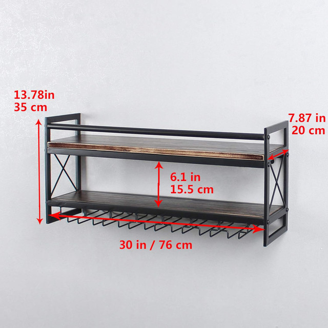 Industrial 2-Tier Wood Wine Rack in Home Décor & Accents in Edmonton - Image 3