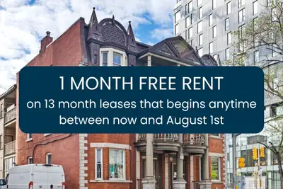 Spacious 2-Bedroom Apartment in Sandy Hill – $1,899 + Hydro