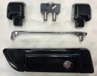 Harley Tour Pak Black Hinges Latch and Lock Kit Fits 14 Up Style