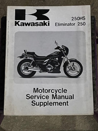 Sm168 Kawi 250HS Eliminator 250 EL250 Service Manual Supplement