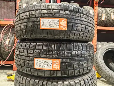 A pair of good used P225/65R17 Boto Winter install and balance $200 Loose purchase $75 each Tread de...