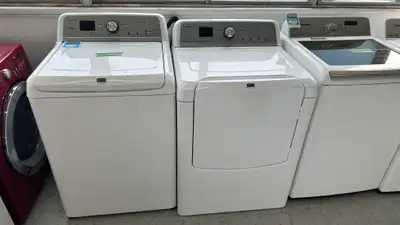 3804-Laveuse Secheuse Maytag Topload white washer and dryer, View more