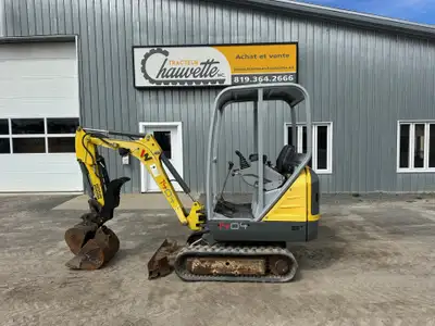 Excavatrice avec Tractions en Caoutchoucs Extensibles Lame 2 Godets attache rapide Pouce Hydraulique...