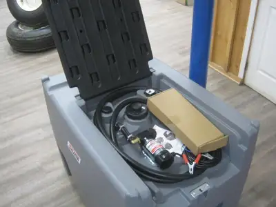 400L Portable Diesel Fuel Tank with electric pump and nozzle 40 litre/minute flow rate 41 wide x 31...