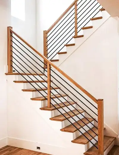 Buy Iron Spindles, Modern Newel Post & Hardwood Railings, Stair Treads 24.95 ea. - 5/8 x 8 ft. Long...