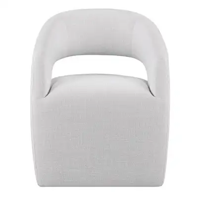 BRAND NEW - Joey Modern Barrel Dining Chair with Caster Wheels, View more