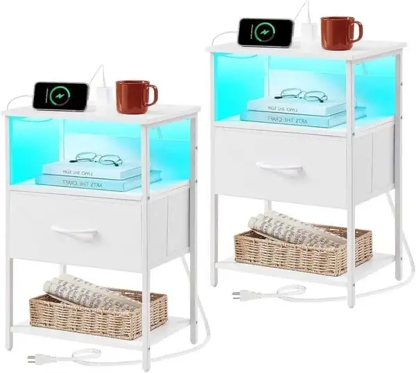 Somdot White Nightstand Set of 2 w... BNIB LOT# 20462863729258882124