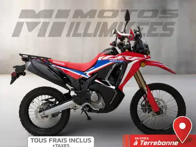 HONDA CRF300L RALLY ABS 2024 Rouge 9730 km km au compteur. Motos Illimitées Terrebonne. Prix de vent...