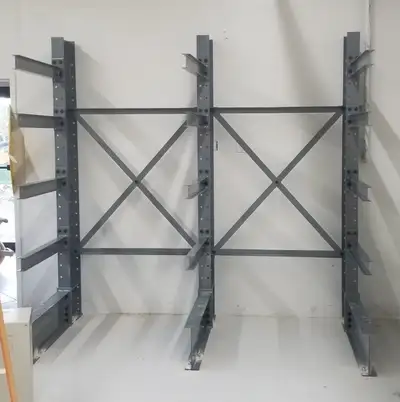 8’ tall cantilever racking in stock - quick ship ready., View more