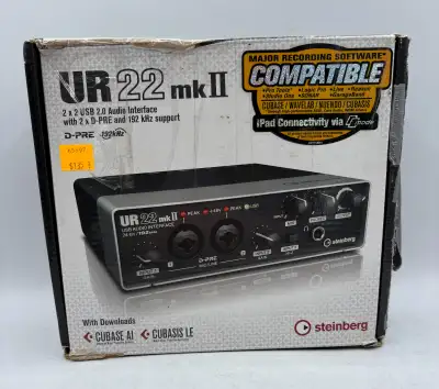 Steinberg Music Interface with USB & MIDI Cables in Box Model: ur22mki $ 135+tax Item #65590 ***ALL...