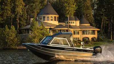 MLM - Muskoka Region Wide, deep, and fearless, the 185 Luxor heavy-gauge aluminum fishing boat offer...