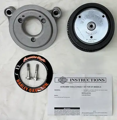 Brand new Genuine Harley Davidson OEM Screamin' Eagle high performance Stage One backing plate and s...