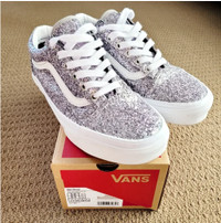Vans Silver Shiny Party Old Skool Shoes