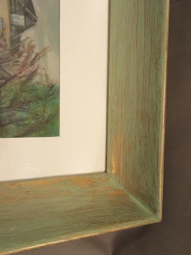 Lovely Landscape Painting, Oil Pastel on Paper Board, Framed in Arts & Collectibles in City of Montréal - Image 4