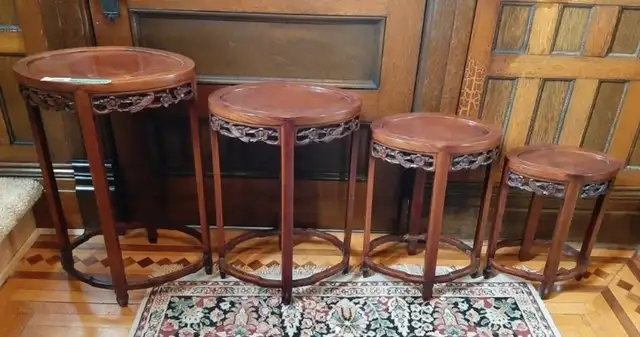 Lovely Decorative Nesting Tables. Set of 4. in Coffee Tables in Sarnia - Image 4
