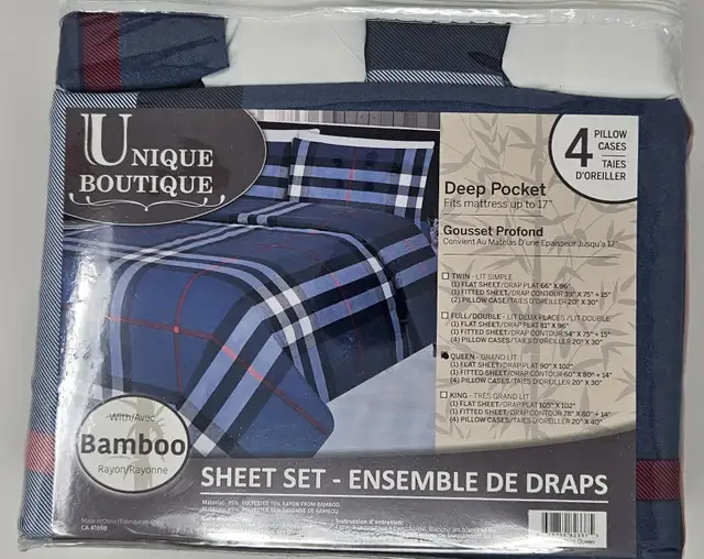 Brand New 6-Piece  Quality Deep Pocket Bed Sheet; King & Queen in Bedding in City of Toronto - Image 6