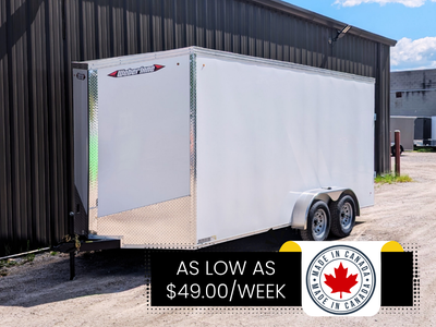 2026 WEBERLANE 7'X16' ESTATE SERIES ENCLOSED CARGO TRAILER W/6" EXTRA HEIGHT RAMP DOOR - WHITE (W716...