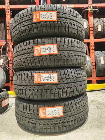A set of 4 good used P215/60R16 Michelin Xice with Toyota Aluminum Wheels install and balance $460 L...