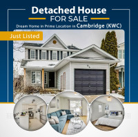 **New Listing Alert!  Detached House for Sale in Cambridge / KWC