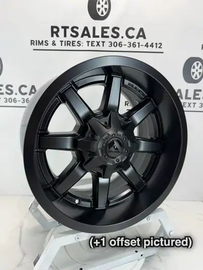 set of four NEW Matte Black Fuel 18 inch rims -- FITS F-250 F-350 Ford Super Duty -- size: 18x9 -- b...