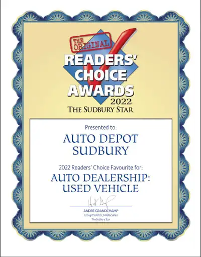 Locally owned business for over 32 years and voted Sudbury’s favourite dealership. Auto Depot showca...