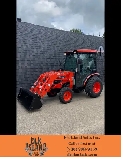 KIOTI CK2620SE HST 25 Horse Power Cabbed Tractor with Loader & 66" Quick Attach Bucket Deluxe Cab eq...