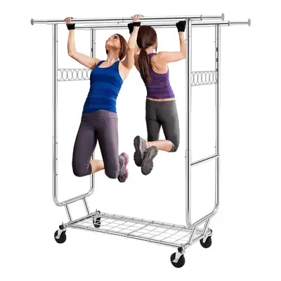 BRAND NEW - Fyzeg Double Clothing Garment Rack, Heavy Duty... LO, View more