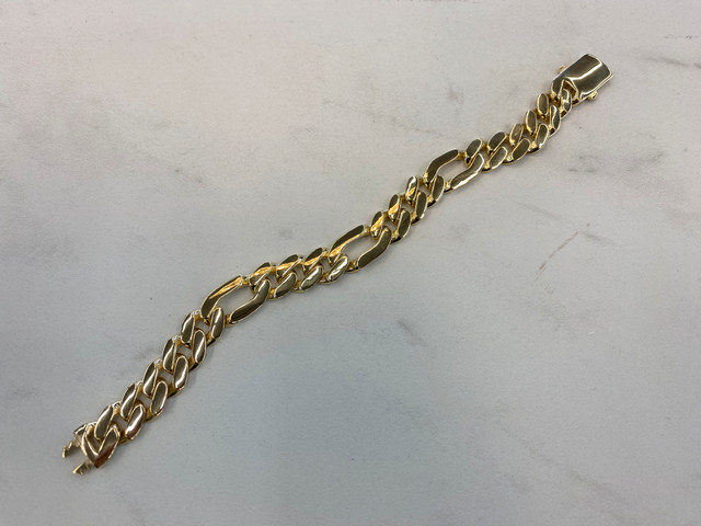 NEW! 10K Gold Men's Wide Bracelet - Hollow in Jewellery & Watches in City of Toronto - Image 2