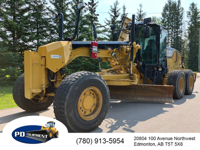 2016 Caterpillar 160M AWD Grader Enclosed air conditioned cab, Air ride seat, Rear backup camera, Jo...