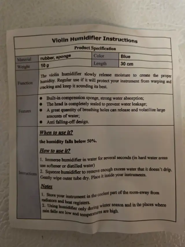 MOUNT JINGO VIOLIN AND VIOLA HUMIDIFIER - **NEW** in String in Calgary - Image 5