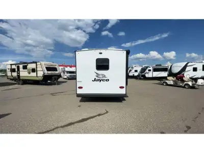 Jayco Jay Feather Air SL travel trailer 15TBSL highlights: Private Bath 9' Power Awning Bench Seatin...