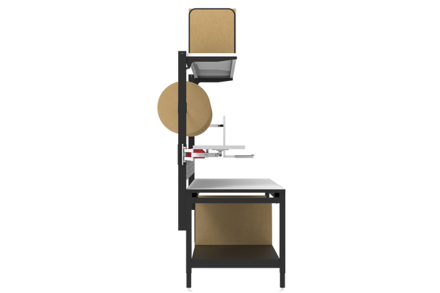 Industrial Table with Shelves, Pegboard & Dispenser Model 250470 in Other in Regina - Image 4