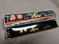 2x vintage Hero harmonica 7"