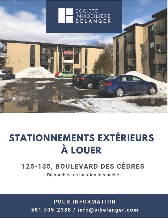 STATIONNEMENT / PARKING extérieur Limoilou Blvd des Cèdres