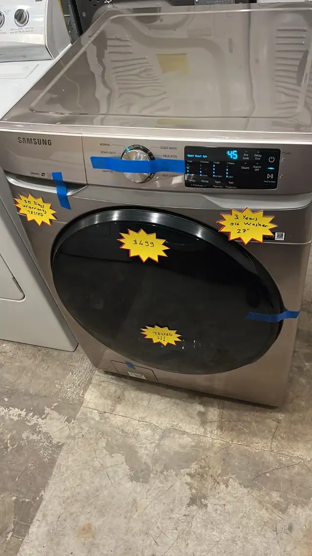 Samsung 27” Washer 3 Years Old  30-Day Warranty in Washers & Dryers in Kitchener / Waterloo - Image 3