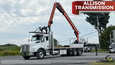 Heavy truck - # STOCK: C-37682 2017 KENWORTH T880 CAMION PLATE FORME CAMION GRUE 2017 KENWORTH T880...