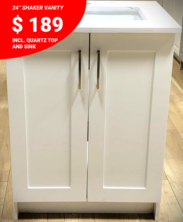 SHAKER BATHROOM VANITIES !! UNBEATABLE PRICES !!FACTORY DIRECT!! in Cabinets & Countertops in Oshawa / Durham Region - Image 3